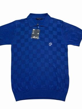 Louis Vuitton Blue Damier Polo Men’s Size Small